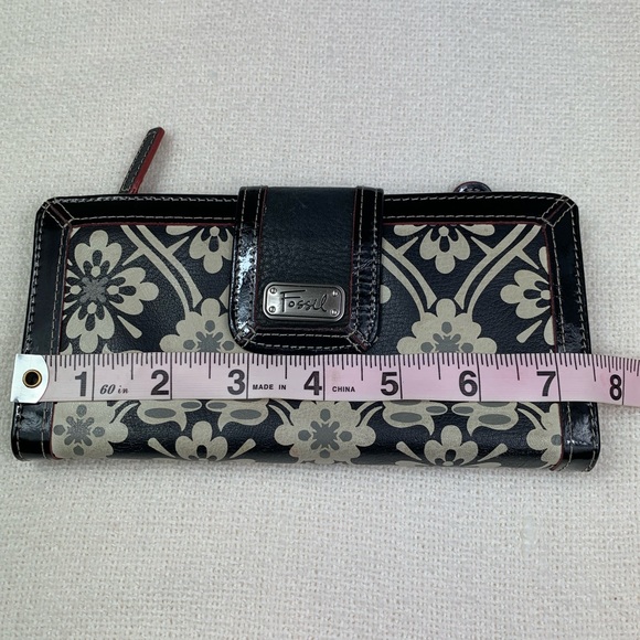 Fossil floral print snap button wallet - Picture 7 of 8